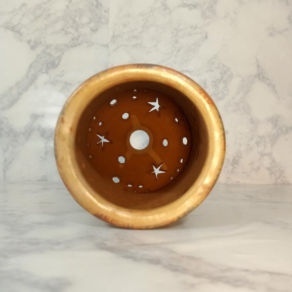 Costa Rican Handmade Multi-Colored Brushed Candle Holder, Collectable Pottery - Picture 8 of 8